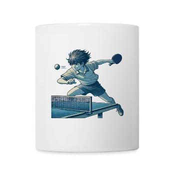 Anime Tennis de table Joueur Rétro Oeuvre - Mug blanc - blanc - Devant