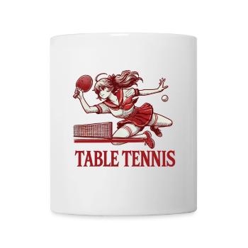 Joueur de tennis de table rétro anime - Mug blanc - blanc - Devant