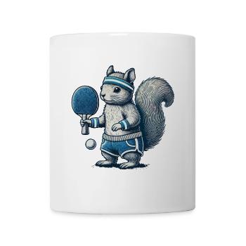 Retro Table Tennis Squirrel Fun - Mug - white - Front