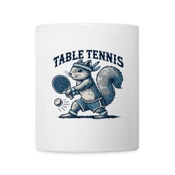 Retro Table Tennis Squirrel Fun - Mug - white - Front