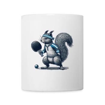 Retro Table Tennis Squirrel Motif - Mug - white - Front