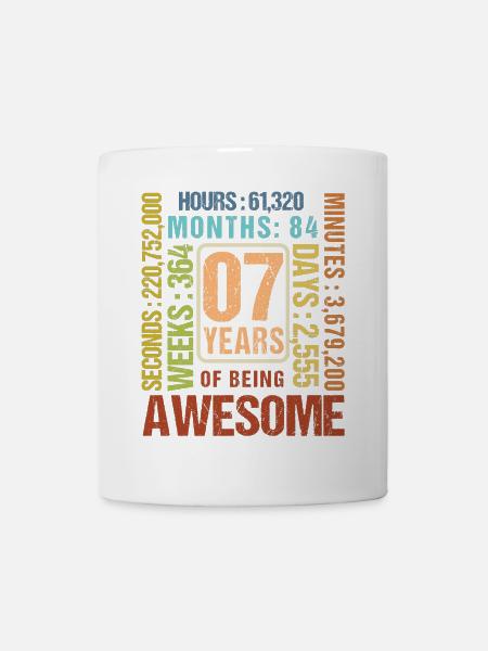 7 Jahre alt! Geburtstagsgeschenk für 7. Geburtstag - Tasse - Weiß