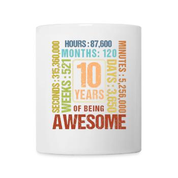 10 Jahre alt! Geburtstagsgeschenk 10. Geburtstag - Tasse - Weiß - Vorne