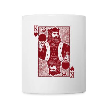 Retro Tischtennis Spielkarte König Vintage Stil - Tasse - Weiß - Vorne