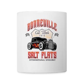 Bonneville Salt Flats Vintage Hot Rod Rennwagen - Tasse - Weiß - Vorne
