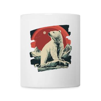 Eisiger Bär Retro - Tasse - Weiß - Vorne