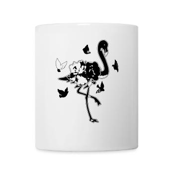 Pink Flamingo Flower Flamingo - Mug - white - Front
