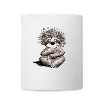 Flowers sloth in spring - Mug - white - Front