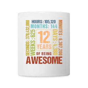 12 ans ! Cadeau d’anniversaire 12e anniversaire - Mug blanc - blanc - Devant