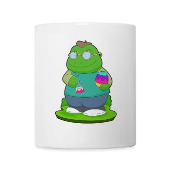 Coloriage de Pâques de grenouilles - Mug blanc - blanc - Devant