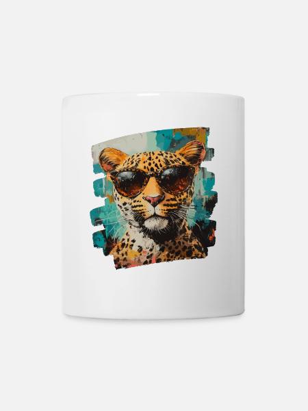 Leopard Retro - Tasse - Weiß
