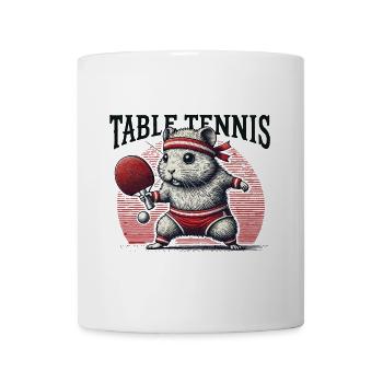 Tischtennis Hamster Retro Vintage Table Tennis - Mug - white - Front