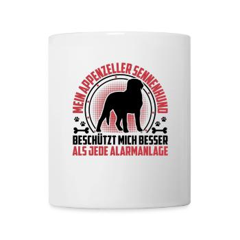 Mountain Dog protects me Appenzeller Mountain Dog - Mug - white - Front