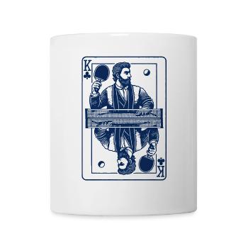 Carte à jouer de tennis de table rétro look vintage - Mug blanc - blanc - Devant