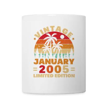 Cadeau D'anniversaire Nées En Janvier 2005 - Mug blanc - blanc - Devant