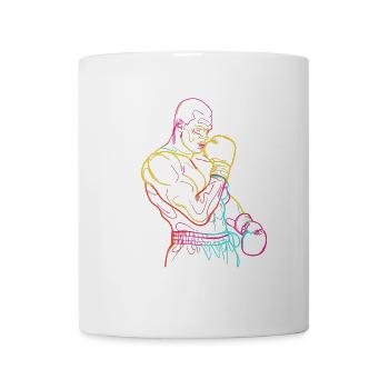 Boxer Skizze - Tasse - Weiß - Vorne