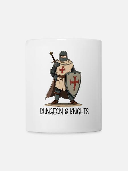 Dungeons and Knights – Cartoon Crusader - Mug - white