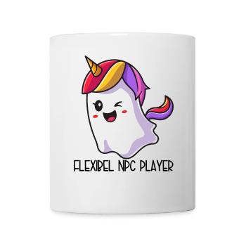 Flexible NPC Player – Colorful Unicorn Ghost - Mug - white - Front