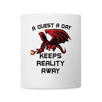 Jouer à Gamer A Quest A Day - Mug blanc - blanc - Devant