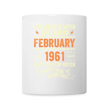 Février 1961 - Février 1961 Anniversaire Février 1961 - Mug blanc - blanc - Devant