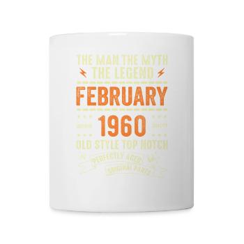 Février 1960 - Février 1960 Anniversaire Février 1960 - Mug blanc - blanc - Devant
