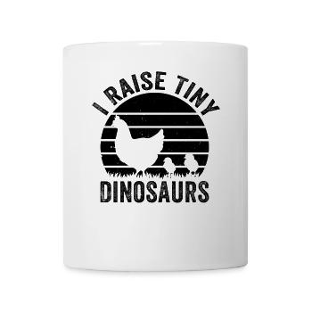 Funny Dino Farmer - I Raise Tiny Dinosaurs - Tasse - Weiß - Vorne