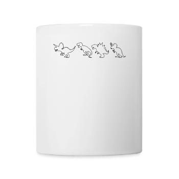T-Rex Dinosaure Velociraptor Triceratops - Mug blanc - blanc - Devant