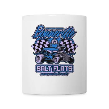 Bonneville Salt Flats Vintage Hot Rod Rennwagen - Tasse - Weiß - Vorne