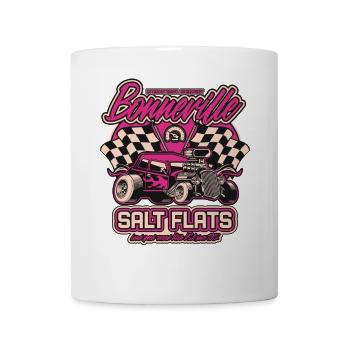 Bonneville Salt Flats Vintage Hot Rod Rennwagen - Tasse - Weiß - Vorne