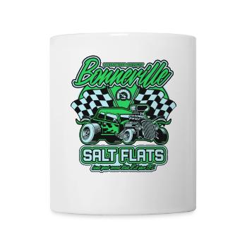 Bonneville Salt Flats Vintage Hot Rod Rennwagen - Tasse - Weiß - Vorne