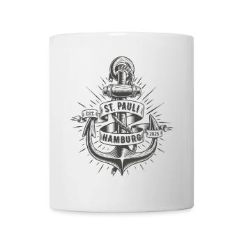 St. Pauli Anker Reeperbahn Kiez - Mug blanc - blanc - Devant