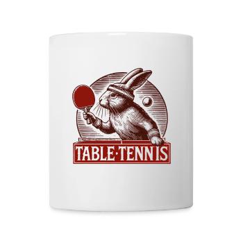 Bunny Table Tennis Vintage Retro Look - Mug - white - Front