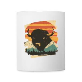 Bison Retro - Tasse - Weiß - Vorne