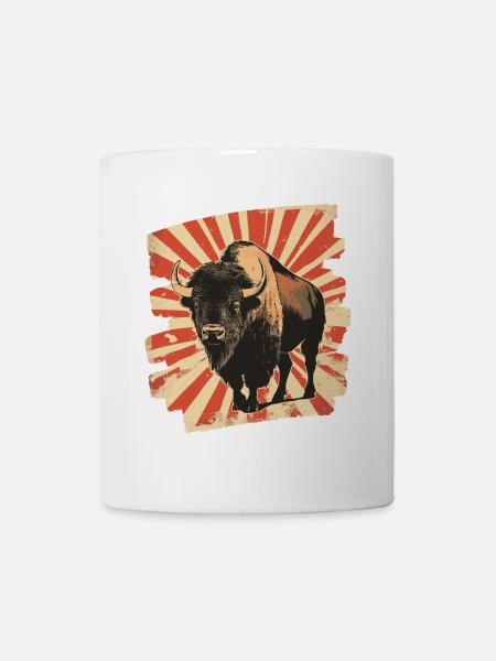 Bison - Tasse - Weiß