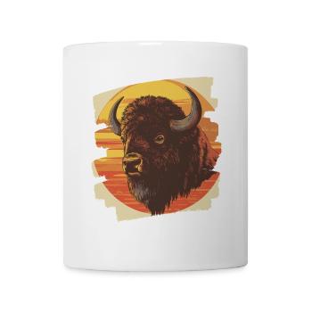 Bison Retro - Tasse - Weiß - Vorne