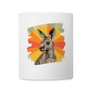 Kangaroo Retro - Mug - white - Front