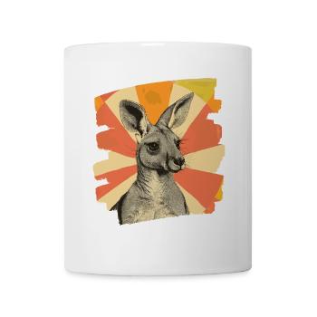 Kangaroo Retro - Mug - white - Front