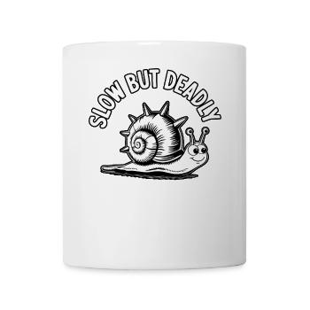 Escargot drôle Lent mais mortel Dessin animé drôle Graphique - Mug blanc - blanc - Devant
