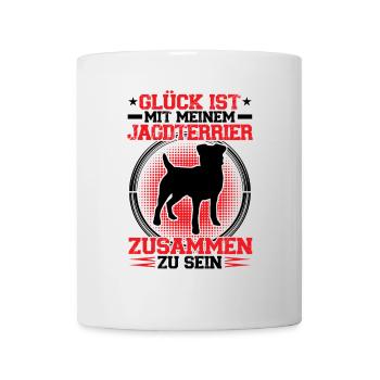 Avec mon terrier de chasse, son chien de chasse allemand - Mug blanc - blanc - Devant