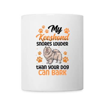Wolfspitz ronfle fort Keeshond - Mug blanc - blanc - Devant