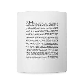 Pi Day 3,141 Number Sequence for Math Fans - Mug - white - Front