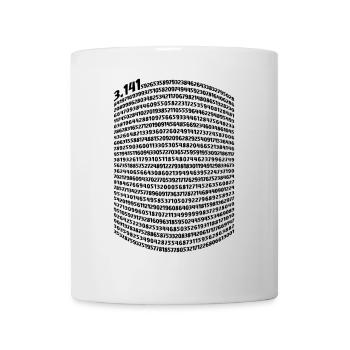 Pi Day: 3,141 and many more digits - Mug - white - Front