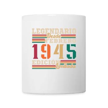 Februar 1945 Vintage Geburtstag 1945 Geschenk - Tasse - Weiß - Vorne