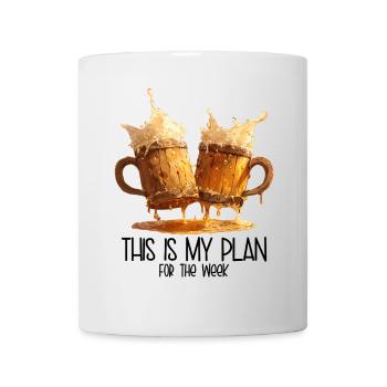 This is my plan for the week - Bierkrüge Larp - Mug - white - Front