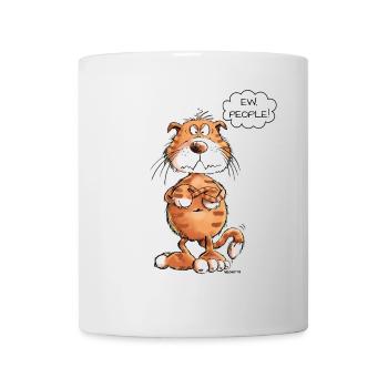 Grumpy Ew People Red Cat Saying Cats - Mug - white - Front