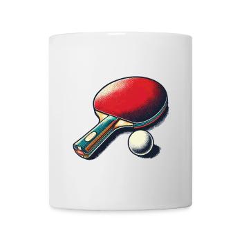 Retro Table Tennis Racket Vintage Style Table Tennis - Mug - white - Front