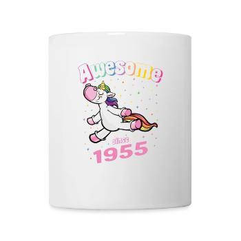 1955 Birthday Unicorn Awesome since - Mug - white - Front