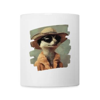 Meerkat Retro - Mug - white - Front