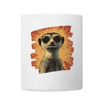 Meerkat Retro - Mug - white - Front