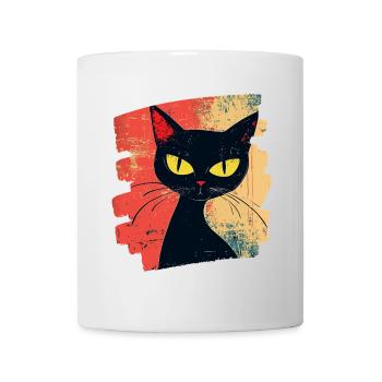 Black Cat Retro - Mug - white - Front